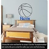 basketball, personalized, decal, sticker, childs, room, wall, decor, 28 X 33 inches by aluckyhorsesh