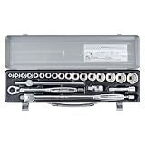 トネ(TONE) ソケットレンチセット CX3172 差込角9.5mm(3/8") シルバー 内容24点