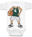 ミシガン州状態Heads Up 。バスケットボールBaby Onesie