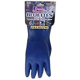 Lehigh Spontex19005Bluettes Knit Rubber Gloves-LARGE RUBBER GLOVES (並行輸入品)