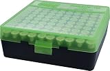 MTM Case-Gard P-100-44-16T 100 ラウンドフリップトップ弾薬ボックス 弾薬収納 41/44/45口径に対応 米国製 クリアグリーン/ブラック