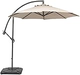タカショー ハンギングパラソル 2.5m ベージュ 約W250×D300×H260cm
