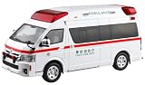 青島文化教材社(AOSHIMA) 1/32 楽プラ スナップキット No.02-HM トヨタ ハイメディック救急車 色分け済みプラモデル