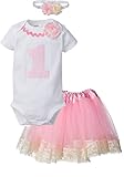 Perfect pairz 1st誕生日Outfit Baby Girl Tutu – ピンクレース