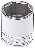 S K Hand Tools SKT321 .38in. Drive 6 Point Standard Socket 21mm