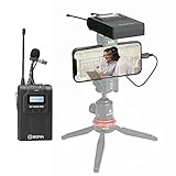 【技適マーク認証】BOYA BY-WM8 PRO K1 使用UHFチャネル、ワイヤレスピンマイクシステム ステレオ/モノラルモード切替 カメラマイク 内蔵マイク/外部マイク付属 50M伝送距離 1台送信機・１台受信機 用于スマホ、カメラ、キヤノンカメラ、ニコンカメラなどに対応YouTube、 インタビュー、映画制作、ブログ用【1年間BOYA保証】 (腰掛け式, TX-RX)