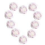 Fenteer 全11色選べ　ローズ造花　フラワーヘッド　花束作成　デコレーション　結婚式　手首花　服装飾り　10個入り　 - ライトパープル