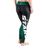KLEW NHLダラス星グラデーションプリントレギンス、XL、グリーン