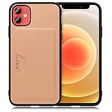 LOOF SKIN SLIM-SLOT レザー カード収納 スマホケース for iPhone 12 mini 用 ケース カバー 背面 ストラップホール カードポケット シンプル 耐衝撃 薄型 軽量 leather [アンバーローズ]