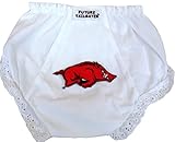 Arkansas Razorback将来Tailgaterベビーおむつカバー ホワイト