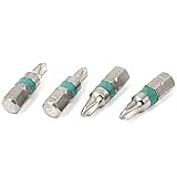 uxcell トライウイングドライバービット ドライバービット 六角シャンク 磁気 グレー