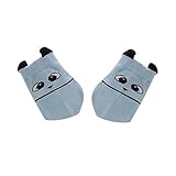 【ノーブランド品】 赤ちゃん　子供　ローカット　アンクル　かわいい　猫の耳　コットン　靴下　ソックス　滑り止め　全3色2サイズ - M, ブルー