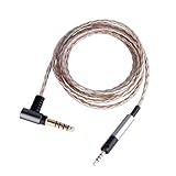 3APLUS HD598 リケーブル ヘッドホンケーブル 4.4mm バランスケーブル ヘッドホン交換用 アップグレードケーブル 6N 単結晶銅 SENNHEISER HD518/HD558/HD569/HD579/HD598/HD598se/HD2.30ヘッドホンに適合 4.4mm 5極バランス 1.3M