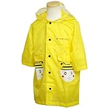 レインコート ベビー キッズ ランドセル対応 レインウェア 収納バック付 雨カッパ ハチ-イエロー 90cm