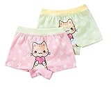 小さな女の子ソフトコットンパンティー2PCS漫画の猫の下着