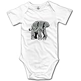 可愛い ベビー カートゥーン グレーエレファント Tシャツ 体に合う White Size 24 Months
