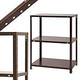 スマートラック NSTR-347 幅70×奥行45×高さ90cm 3段 ブラウン 40kg/段