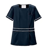 [ナースリー] アクティブストレッチ・ネオ ローウエストジャケット ストレッチ 医療 白衣 看護 美容 エステ 制服 レディース M ミッドナイトブルー 9116204A