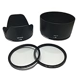glory(グローリー) ニコン Nikon D3400 D5600 D5300 ダブルズームキット 適合 互換 レンズフード HB-N106 と HB-77と レンズ保護フィルター55mm×1枚, 58mm×1枚の 4点セット glory(グローリー) ニコン Nikon D3400 D5600 D5300 ダブルズームキット 適合 互換 レンズフード HB-N106 と HB-77と レンズ保護フィルター55mm×1枚, 58mm×1枚の 4点セット