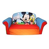 Marshmallow Furniture, Children's 2 in 1 Flip Open Foam Sofa, Disney Mickey Mouse Club House, by Spi