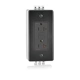 Leviton GFNT2-DIN 20A-125V Extra-Heavy Duty Industrial Grade DIN-Rail Duplex Non-TR Self-Test GFCI R