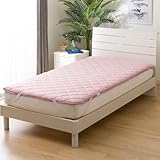 ニトリ(NITORI) 両面使える ゴムバンド付き 敷パッド ダブル NクールSP D RO S2402 ローズ 7567043