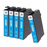 【ASSIST-BOX】エプソン(EPSON)用 IC69 ICC69 互換インクカートリッジ 砂時計 インク シアン 5本 対応機種:PX-045A PX-046A PX-047A PX-105 PX-405A PX-435A PX-436A PX-437A PX-505F など 互換インク 大容量 個別包装 残量表示 増量