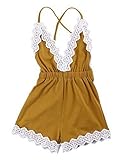 Ma&Baby 新生児 女の子用 ロンパース ジャンプスーツ サンスーツ ホルター ワンピース 洋服 0-24ヶ月 カラー: イエロー