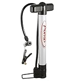 uxcell 車用空気入れ ブラック シルバートーン 自転車 ボール インフレータ フロア エアー ポンプ スタンド