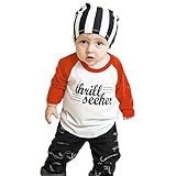 bolayu赤ちゃん幼児用子供用文字プリント長袖Tシャツ カラー: オレンジ