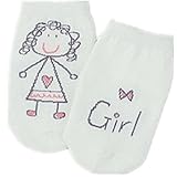 1足 0-24M 新生児 赤ちゃん 用 滑り止め 付き カワイイ 靴下 男の子 女の子 兼用 12cm (0-24M, 女の子)