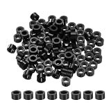 uxcell ナイロン丸スペーサー ネジスペーサー ネジなし プラスチックスペーサー M4ネジ用 黒 内径4 mm 外径7 mm 高さ4 mm 100個