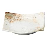 山下工芸 (Yamasita craft) 雪志野 正角4.5皿 463-19-556
