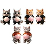 犬 お腹 シール 3D 立体 ぷにぷに シール やわらかい ステッカー スマホ 手帳用 デコレーション セット (犬E 8枚)