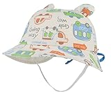 GEMVIE ベビー ハット 女の子 男の子 帽子 耳付き 車柄 サンバイザーハット 新生児 赤ちゃんキャップ 幼児 日除け UVカット 50