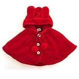 Tovadoo 子供服 ベビー服 女の子 コート マント アウター 秋冬物 プリンセス ウサギの耳 防寒 毛玉 可愛い プレゼント フォーマル 結婚式 保育園