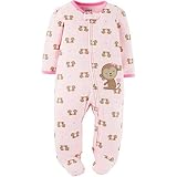 Carters PreemieスリーパーベビーガールズFooted Sleep N Playスナップジッパースタイル カラー: ピンク