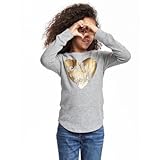 オールドネイビー OLD NAVY/ ロング&リーンワッフルニットクルーネックティ ハート トップス長袖Tシャツ XL (14歳)【並行輸入】
