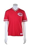 シンシナティレッズMLBメンズOvertime WinヴィンテージVネックTシャツ S レッド