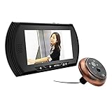 Eleoption 4.3 " LCD Screen Digital Peephole Viewer Doorbellドアセキュリティカメラカムwith No Disturb関数&動き検出ホームセキュ