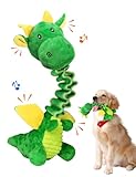 犬 おもちゃ 噛む 犬のおもちゃ 音が鳴る 犬用ぬいぐるみ 歯磨き 犬用知育玩具 投げる 洗える ペット オモチャ 子犬 中型犬 大型犬 誕生日/クリスマスのプレゼント (グリーン ドラゴン)