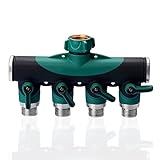 SIENOC 4ウェイガーデン芝生ウォーターホースコネクタ給水スプリッタ