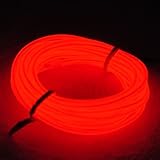 Amasawa Neon Light El Wire with Battery Pack - Water Resistant Glowing Wires Luminous Line Light for