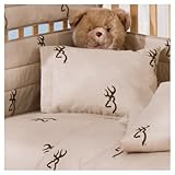 Buckmark 2 Piece Crib Bedding Set Color: Brown by Browning