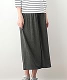 犬印本舗 Fairy フェアリー 産前 産後 対応 裏 起毛 らくちん ガウチョ パンツ ( 9 分 丈 ） M ～ L チャコール