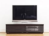 日本製 和風 幅150cm ロータイプテレビボード 完成品 (ダークブラウン)