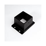 アルミ角パイプ 柱ブラケット 50×50mm用 ■ブラック JQ