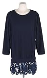 【授乳ワンピース】レイヤード風授乳ワンピース /SDN71037 FREE(フリー) NAVY(ネイビー)