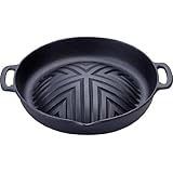 岩鋳 Iwachu 焼肉ジンギスカン鍋 黒焼付 内径28.5cm 直火用 南部鉄器 23005