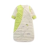 LAT(リー·アンド·タウン)ベビー スリーパー　寝袋　冬向け厚みアップ　防寒　着る布団　袖取り外しOK，Baby winter sleeping bag，Unisex，ほぼ6-18ヶ月，多機能 (グ
